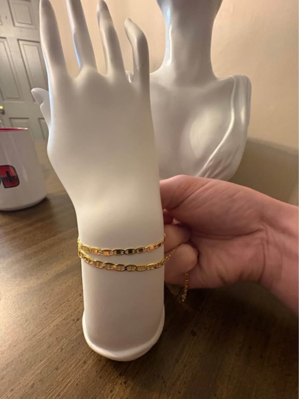 925 Italy Gold-Over Vermeil Mariner Link Chain Combo